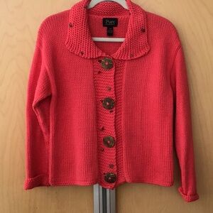 PURE & Co hand knit cardigan Sz S/M Neiman